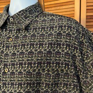 DANIEL DAVID SZ LARGE LONG SLEEVE NO-IRON CASUAL SHIRT - MINT